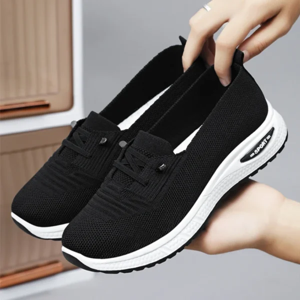 Trendy Casual Sports Shoes 2024 New Shallow Mouth Comfortable Women's Shoes Thick Sole Anti Slip Tie Up Zapatos De Mujer Sneaker 5