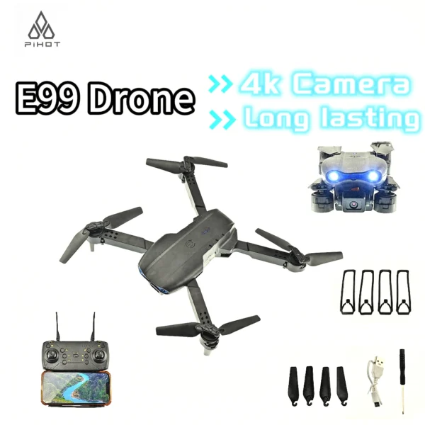 E99 Folding Aviation Drone 4k Professional Four Axis Aircraft Hd Camera Photography UAV Altitude Fixation Separate battery 1