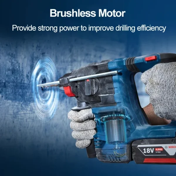 BOSCH GBH 185-LI Professional Brushless Rotary Hammer Impact Drill SDS PLUS 18V Rechargeable Concrete Electric Hammer Bare Tool 2