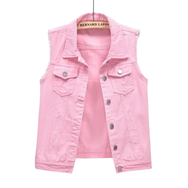 Spring and Summer New Purple Sleeveless Vest Jacket Women's Single-breasted Lapel Vests Coat Fashion Casual Top Waistcoat S-6XL 2