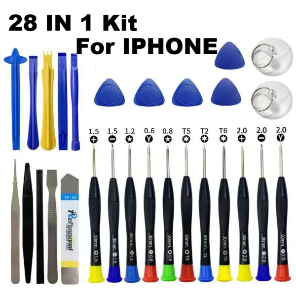 28/37/44 in1 Screw Screwdriver Spudger Pry Opening Repair Tool Kit For Mobile Phone iPhone Android Replacement DIY Hand Tools 2