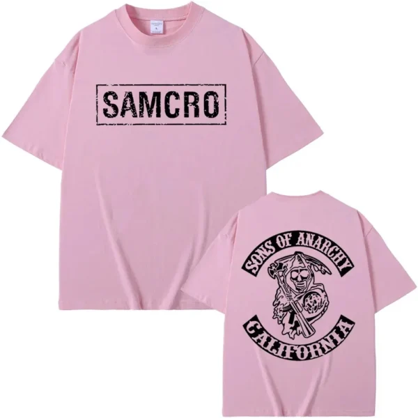 Sons of Anarchy SAMCRO Print T-shirt Men Women Trend Hip Hop Rock Oversized Short Sleeve Tee Summer Cotton T Shirts Clothes Tops 6