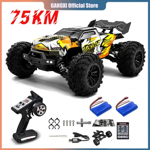 RC Cars 2.4G 390 Moter High Speed Racing with LED 4WD Drift Remote Control Off-Road 4x4 Truck Toys for Adults and Kids 2024 New 1