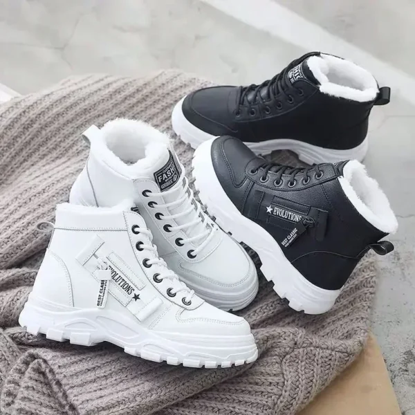 Winter Ladies Shoes 2021 Lace Up Women Sneakers Snow Ankle Boots Waterproof Warm Platform Botas Woman Footwear Botas De Mujer 5