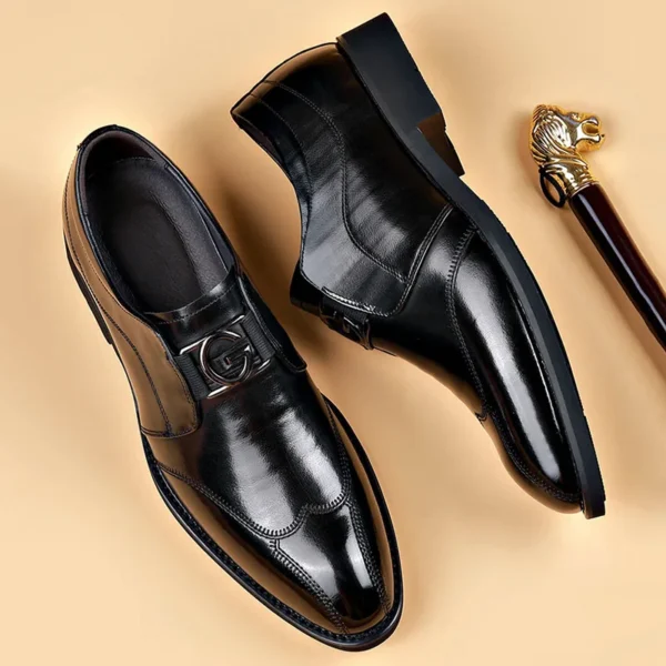 Luxury Mens Leather Shoes New Stylish Men's Shoes Pointed Oxford Wedding Leather Men Dress Shoes Gentleman Office Man Shoe 4