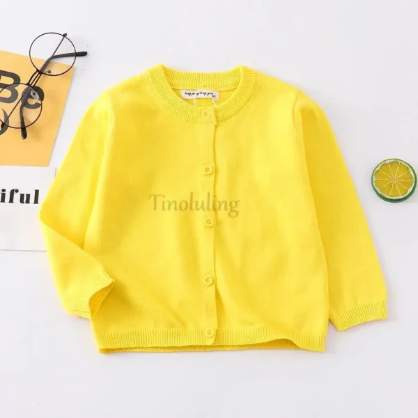 1 2 3 4 5 6 7 8 9 Years Knitted Cotton Cardigan for Girls Baby Boy Clothing Children Sweater Solid Cardigans Spring Autumn Wear 6