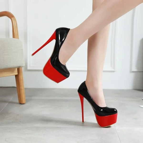 16CM High-heeled Shoes Women's Stiletto Sexy Shoes Waterproof Platform Super High Nightclub Women's Shoes Big SIze 42 3