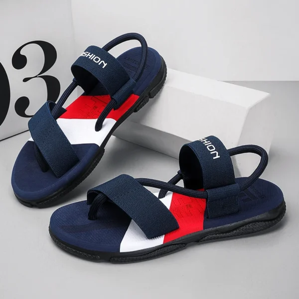 New Style Sandals For Men Men's Casual Slipper Beach Slip-on Wear-resistant Outdoor Sole Shoes Trendy All-match Male Footwear 2