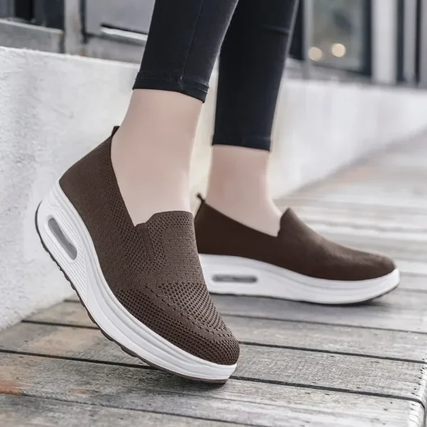 2024Womens Spring New Mesh Breathable Thick Soled Comfortable Loafers Womens Outdoor Casual Walking Women's Sports Shoes Zapatos 2