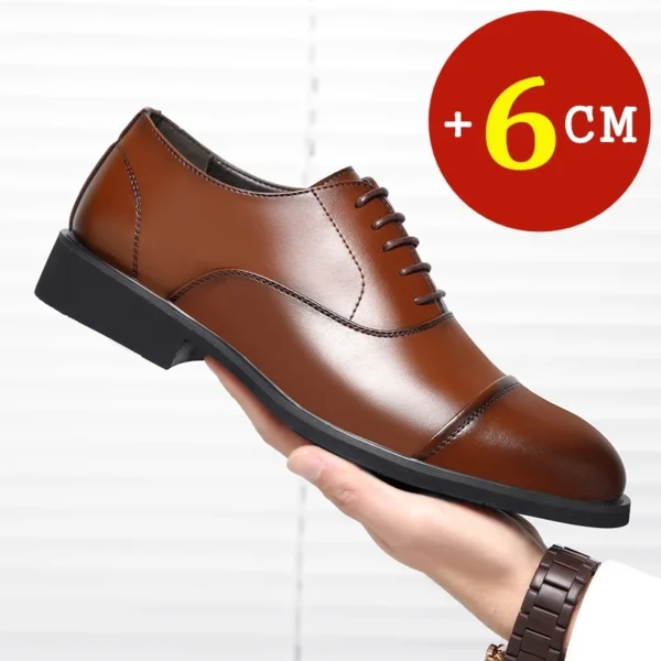 Height Increasing Shoes Men Taller Elevator 6CM Invisible Insole for Daily Men's Heighten Increased Wedding Oxfords Office Male 1