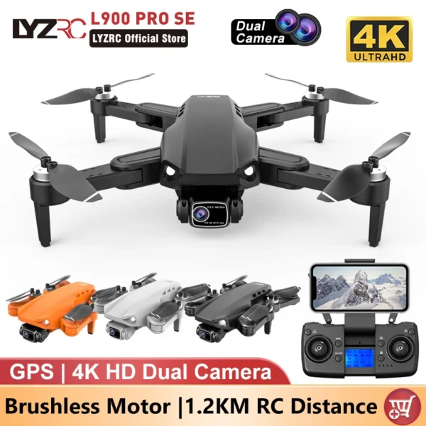 LYZRC L900 PRO SE Drone 4K Professional HD Dual Camera GPS Dron 5G WIFI FPV Foldable Quadcopter Brushless Motor RC Helicopter 1