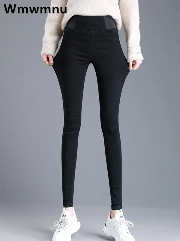 Oversize 26-38 Black Skinny Pencil Jeans Women High Waist Slim Denim Pants Stretch Leggings Vaqueros Casual Pantalones Jean 2024 3