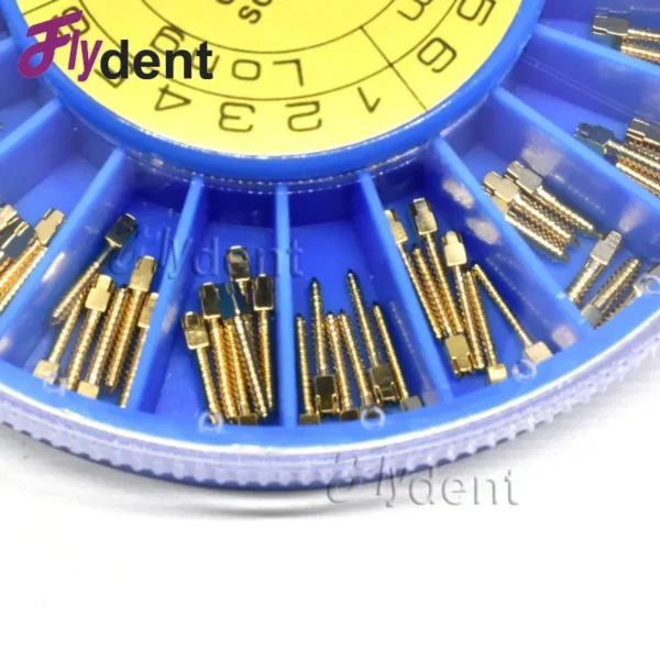 Dental Screw Post Gold Plated Screw Post 120pcs Dental Materials For Dentist Tool Dentistry 3