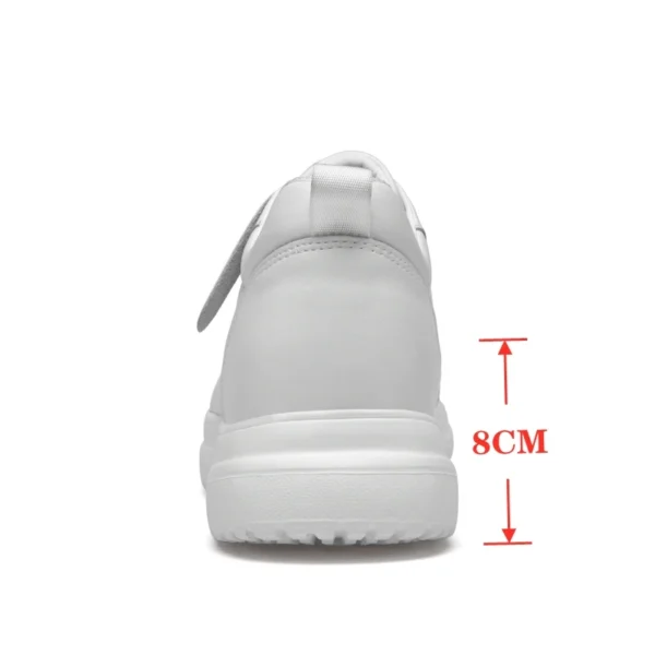 Men Sneakers Elevator Shoes Heightening Height Increase Insole 7-8CM High Heels Shoes Genuine Leather Sport Shoes 3