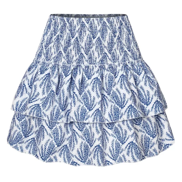 Women Boho Skirt High Waist Draped Ladies A-Line Short Skirt Layer Ruffles Floral Print Summer Skirt Clothing Faldas 4