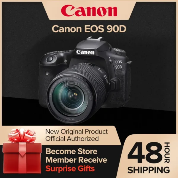 Canon EOS 90D DSLR APS-C Digital Compact Camera High Pixel Fotografica Profesional Camera With EF-S 18-135mm IS STM Lens 1