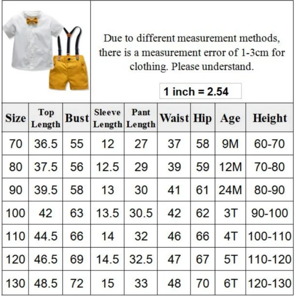 Boy Formal Clothing Suit Kid Solid Shirt Bow Yellow Shorts Belt Clothes Set Wedding Birthday Toddler Children Kids Boy Outerwear 6