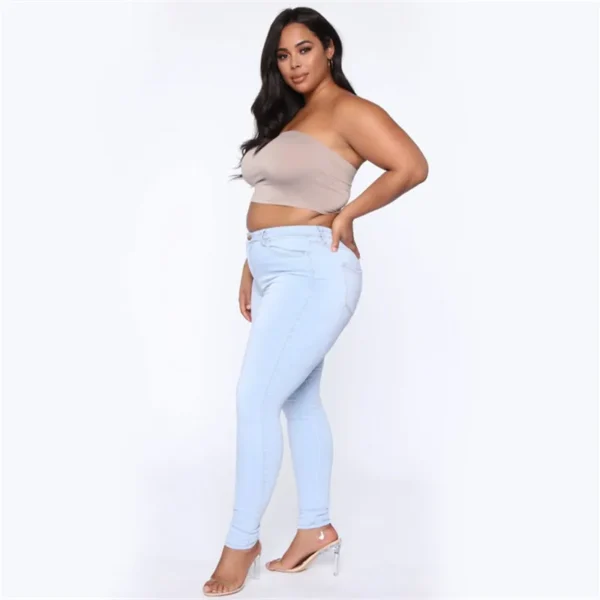 Plus size jeans XL-5XL women's high waist skinny denim jeans casual high stretch pencil pants drop shipping 2020 new arrival 4