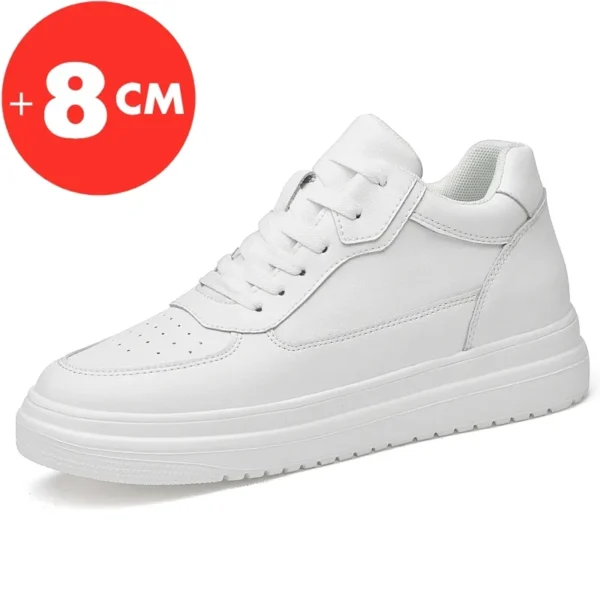 Lift Sneakers Man Elevator Shoes Height Increase Insole 8cm White Black Taller Shoes Men Leisure Fashion Sports Plus Size 36-44 1