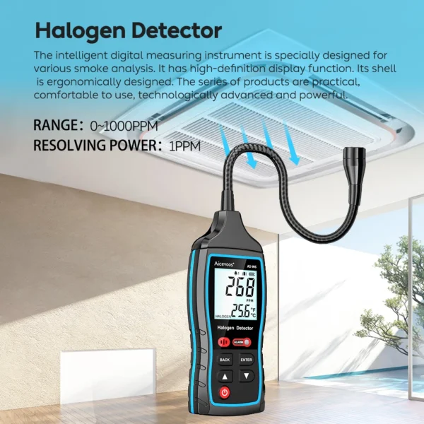 Aicevoos Digital Halogen Gas Detector Freon Gas Tester Air Conditioning Refrigeration System Detect Tools R22a R134a R410a 2