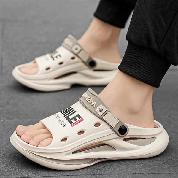 2024 Men's Outdoor Sandals Slippers Beach Comfortable Soft Sole Slide Clogs Casual Shoes Men Women Beach Sandals Big Size 46 47 5