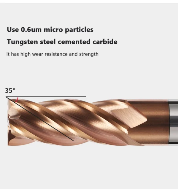 HRC55 Carbide End Mill 4Flutes Metal Steel Tungsten Milling Cutter Alloy Coating Cutting Tool CNC Maching 1 2 3 4 5 6 7 8 9-20MM 4