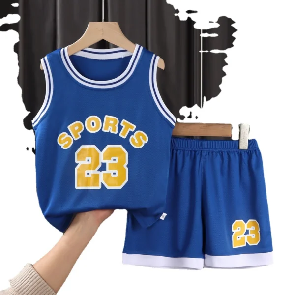 2023 Summer baby BOY girl Basketball teens ball Clothes T Shirt camisole + Shorts pants child tracksuits 2 - 12 6 8 9 10 7 year 3