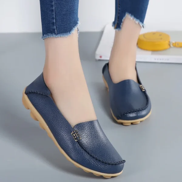 Flat Shoes Women Slip On Shoes For Women's moccasins Genuine Leather Loafers Women Flats Ladies Shoes Plus Size Sapato Feminino 4