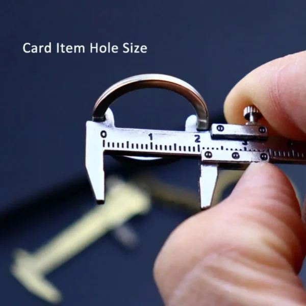 1~10PCS Portable Mini Caliper Tools Key Ring Alloy Vernier Caliper Key Chain Calipers Measuring Gauging Tools Ornaments Rulers 3