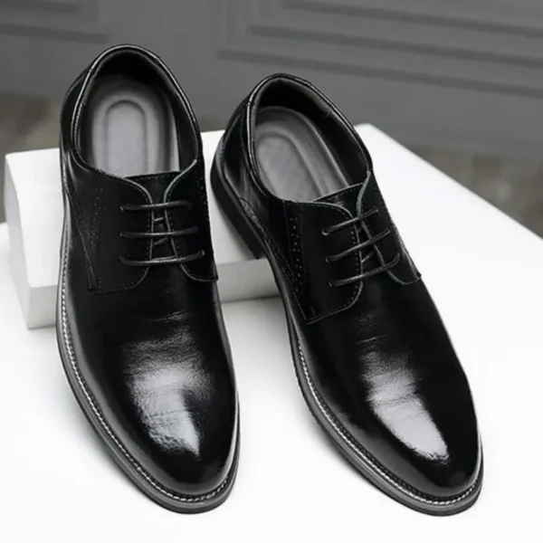 Men Oxfords Shoes British Black Blue Shoes Handmade Comfortable Formal Dress Men Flats Lace-Up Bullock Business Shoes hjm7 3