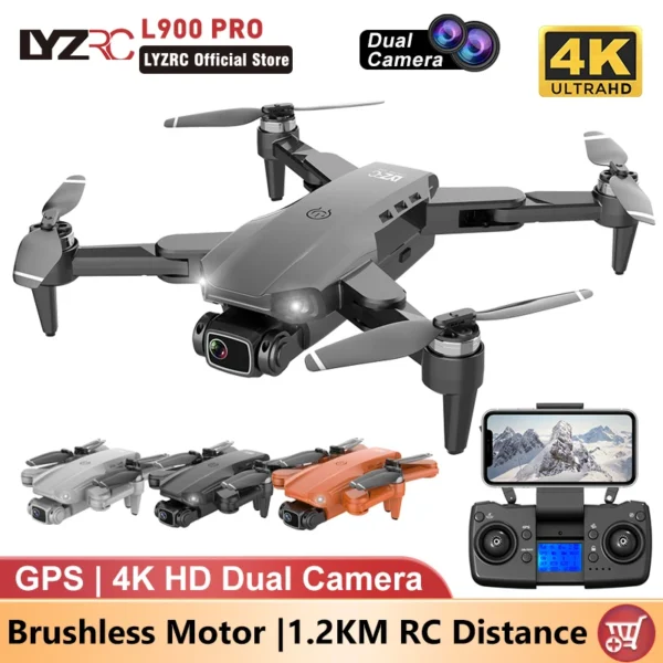 LYZRC L900 PRO Drone 4K Professional HD Dual Camera GPS Dron Brushless Foldable Quadcopter 5G WIFI Photography Mini RC Drones 1