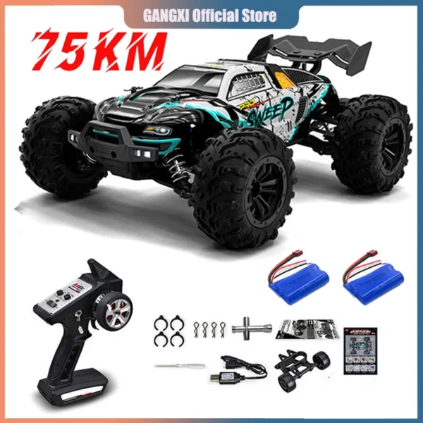 RC Cars 2.4G 390 Moter High Speed Racing with LED 4WD Drift Remote Control Off-Road 4x4 Truck Toys for Adults and Kids 2024 New 2