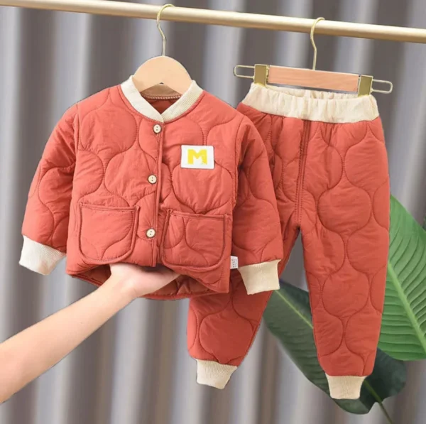 Winter Autumn Baby Boys Clothes Full Sleeve Solid Pants 2pcs/set Cotton Suits Children Clothing Tracksuits 3