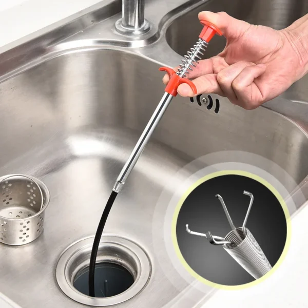 ZK30 60/85/160cm Spring Pipe Dredging Tools Drain Snake/Cleaner Sticks Clog Remover Cleaning Tools Household for Kitchen Sink 1