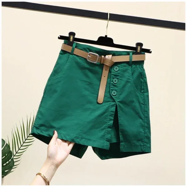 Pure cotton casual shorts for women in summer wear Korean version versatile A-line pants summer pants women's shorts 5