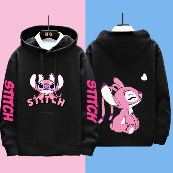 Disney Stitch Different Couple Outfits for Men and Women Casual Sweatshirts Hooded Jackets and Clothes 4