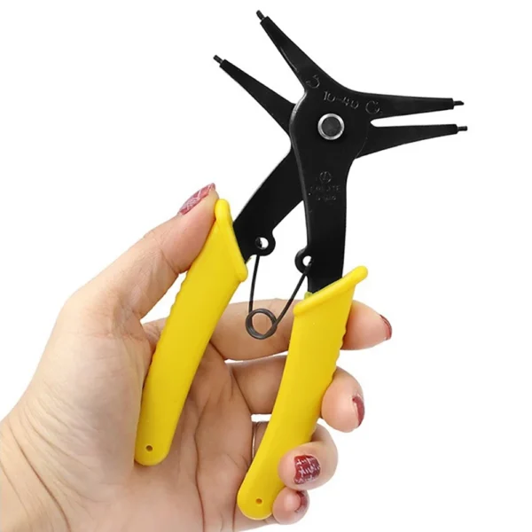 2 in 1 Snap Ring Plier 4Way Type Circlip Pliers Multifunctional Hand Tool Inner Card Outer Retaining Ring Pliers Car Repair Tool 3