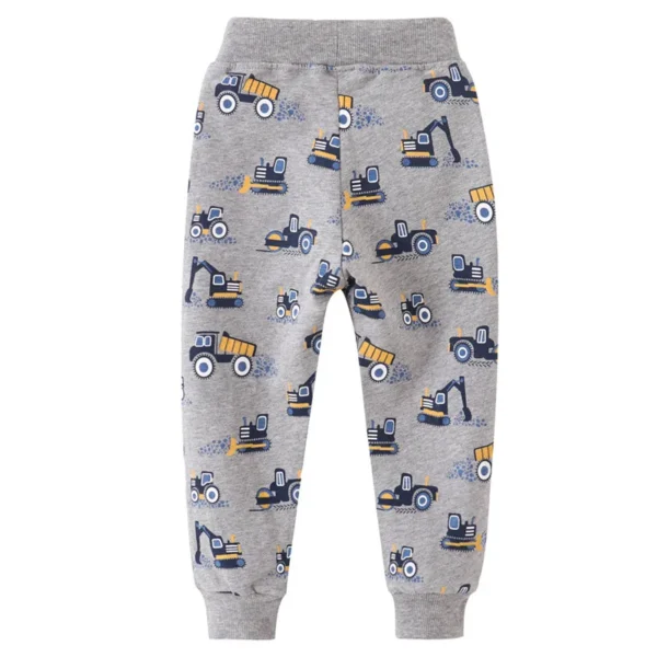 Jumping Meters New Arrival Excavators Boys Trousers Pants For Autumn Winter Cartoon Characters Print Fashion Baby Sweatpants 2