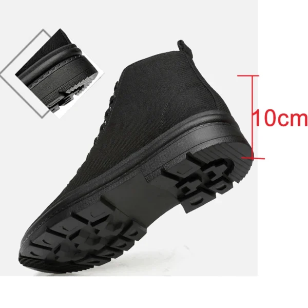 Elevator Shoes Men Boots Canvas Heightening Shoes For Man Hidden Heels Increase Insole 10CM 8CM 6CM Sports Casual Height Shoes 4