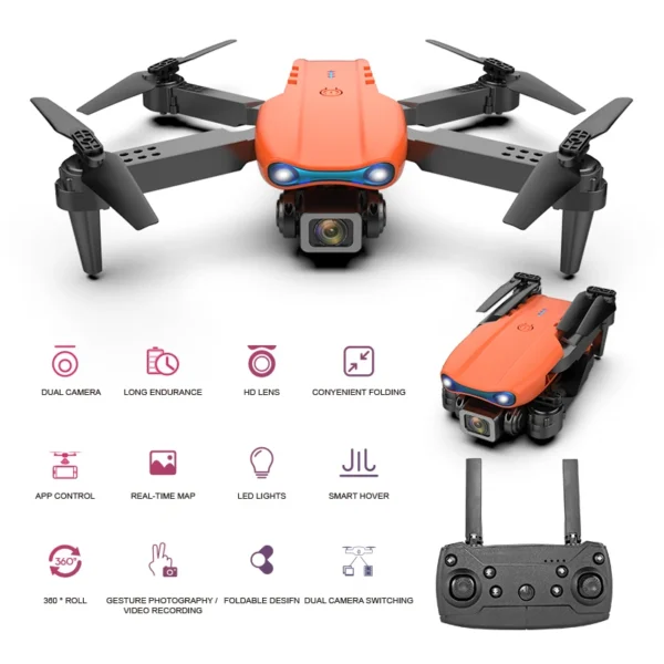 E99 Folding Aviation Drone 4k Professional Four Axis Aircraft Hd Camera Photography UAV Altitude Fixation Separate battery 5