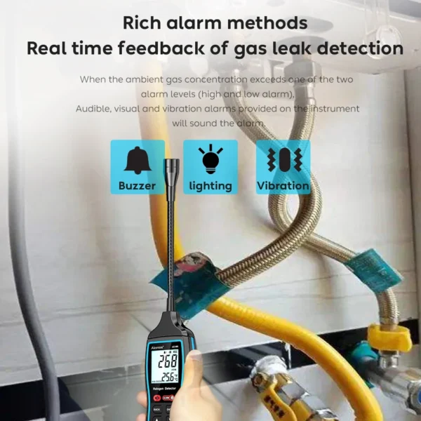 Aicevoos Digital Halogen Gas Detector Freon Gas Tester Air Conditioning Refrigeration System Detect Tools R22a R134a R410a 5