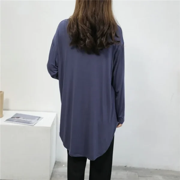 Modal Cardigan Long sleeves Plus size Summer Spring Loose Air-conditioned Top Open-front sun-proof clothing 4