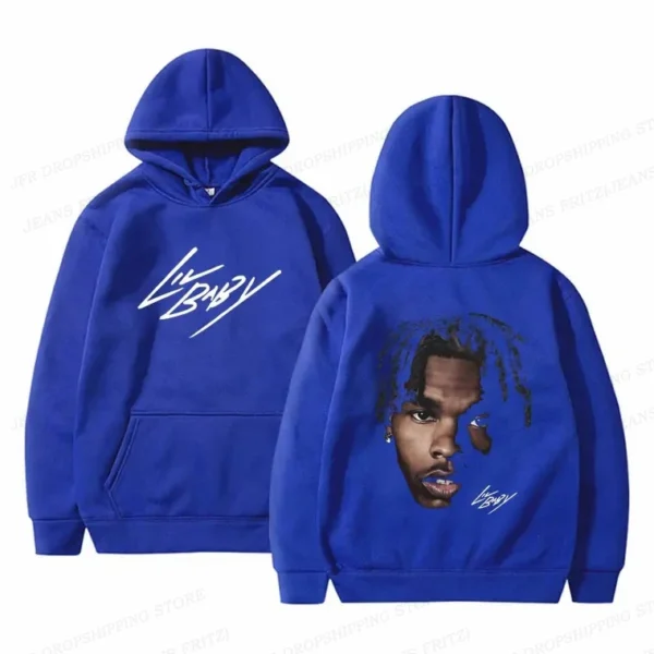 Hip Hop Rapper Lil Baby Hoodies Men Women Fashion Oversized Hoodie Kids Coats Women Sweats Womens Clothing Music Album Tracksuit 5