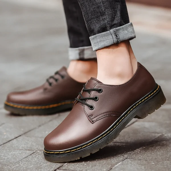 British Style Luxury Outdoor Shoes Brand Thick Bottom Oxford Shoes Lace Up Safety Shoes Beef Tendon Outsole Work Shoes Casual 5