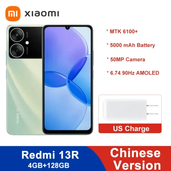 Chinese Version Redmi 13R 5G SmartPhone CPU MediaTek Dimensity 6100+ Battery Capacity 5000mAh 50MP Camera Original Used Phone 1