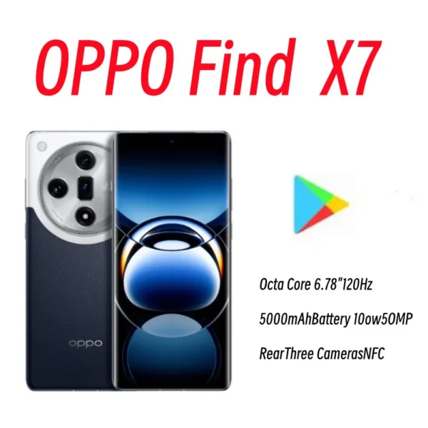 New OPPO Find X7 5G SmartPhone Dimensity 9300 Octa Core 6.78" 120Hz 5000mAh Battery 100W 50MP Rear Three Cameras NFC 3