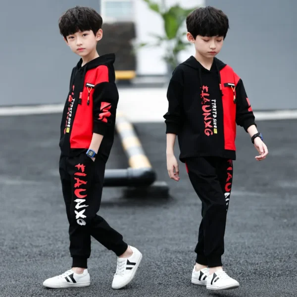 2024 Boys Clothes Set Sweatshirt Pants Tracksuits winter  Autumn Kids Sport Suit Children Clothing 4 5 7 8 to 9 10 11 12 13Year 1