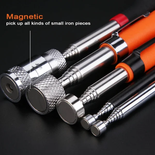 Telescopic Magnetic Pen with Light Portable Magnet Pick-Up Tool Extendable Long Reach Pen Tool for Picking Up Screws Nuts Bolt 2