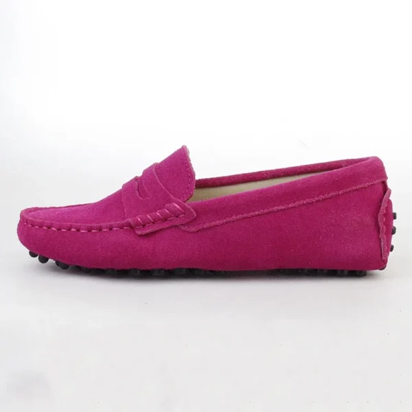 2024 Shoes Women 100% Genuine Leather Women Flats Casual Loafers Slip On Women's Flats Shoes Moccasins Lady Driving Shoes 2