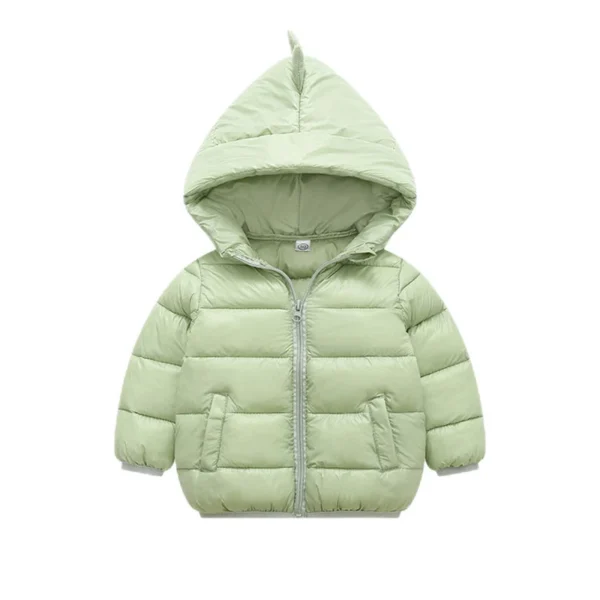 2 3 4 5 6 Years Old Winter Baby Boys Jacket Fashion 3D Dinosaur Outerwear Hooded Zipper Christmas Party Girl Coat Kids Clothes 3